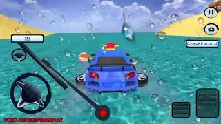 Water Chained Cars Stunt Race 2018 - New Vehicle Unlocked ( NISSAN GTr ) Android GamePlay FHD