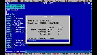 Swapping of two numbers without  a temporary variable in C/C++ language.