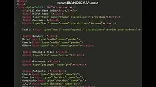 Html forms & input types