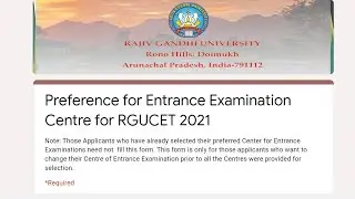 How to Change Entrance Examination Centre for RGUCET 2021