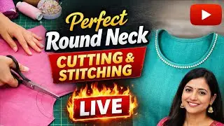 Perfect Round Neck Cutting & Stitching 🔥 LIVE