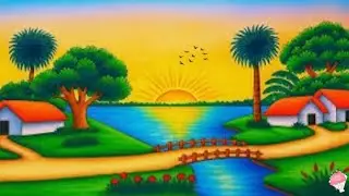 💕The Most Relaxing Pastel Sunse You&rsquo;l#SoftPastel #ASMRArt #SatisfyingDrawing #LandscapeArt #ArtReels