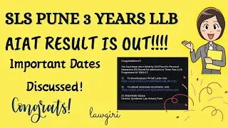 AIAT SLS Pune 3 years LLB Result 2026|PI call| Personal Interview Email