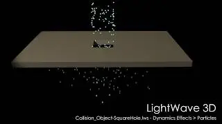 LightWave 3D: Collision Object Square Hole scene rendered