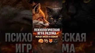 Психологическая игра разума: лиса против кошки 🐾 #животные #кот #лиса #хищник #wildlife #shorst