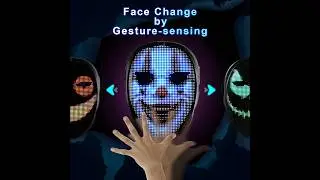 Face Transforming LED Mask with App Controlled Programmable LED Halloween Mask Digital Luminous Mask