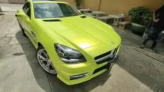 SLK 200 wrap in Pearlescent Yellow Green