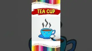 How To Draw A Teacup | Tea Cup Drawing And Painting #teacup #drawing #shorts