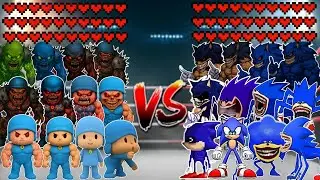 Pocoyo Monster Evolution vs Sonic Monster Evolution! Meme battle 