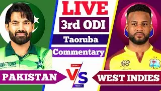 Pakistan Vs West Indies | 3rd ODI Match | PAK vs WI | Live Cricket Score & Commentary