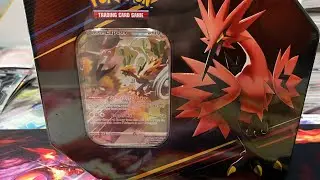 Gold Secret Rare Pull!!! Galarian Zapdos Crown Zenith Tin Pokemon Card Opening!!!