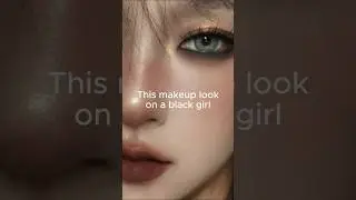 Black girl tries Douyin Dark Smokey eye #makeup #douyin #makeuptips #makeuptutorial