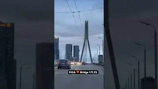 🇱🇻RIGA Across the Cable-stayed Bridge from the Downtown to Riga Airport 🔥Sparklet! ❤️ #latvia