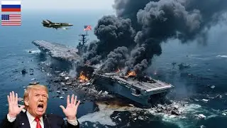 Today! The largest US aircraft carrier carrying 90 fighter jets was sunk by a Russian SU-35 pilot.