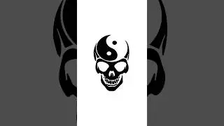 Yin Yang with Skull &ndash; Dark Balance 2D Animation | #Shorts #Art