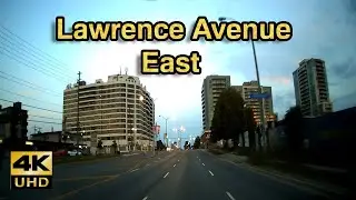 Lawrence Avenue East Toronto Morning Drive 4K
