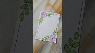 6 borderdesigns for project #notebookborder  #schoolproject #easyborder #frontpagedesign #shortsfeed