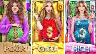 Gr&aacute;vidas: Rica VS Pobre VS Milion&aacute;ria || Tornei-me a Melhor M&atilde;e do Mundo