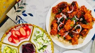 Hot chicken fry in Korean style 