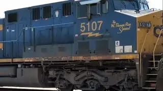 W. Thomas Rice Special Engine!!!!!!!!!!!! - 9 Trains On The RF&P Subdivision 5-20-17!