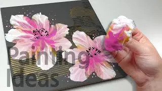 Unique background & Beautiful flowers | Painting Ideas 😍❤️