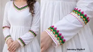 High-Fashion Hand Embroidery Border Design | Luxury Couture Tutorial