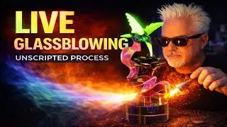 LIVE Glassblowing &ndash; Cinematic Studio Process (Unscripted)