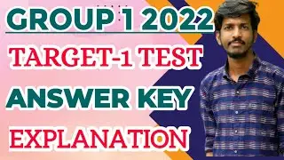 TNPSC GROUP 1 TARGET-1 ANSWER KEY EXPLANATION