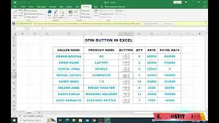 Creating a Spin Button for Dynamic Data Manipulation || Microsoft Excel || S. J. INSTITUTION