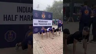 Indian Navy Half Marathon~ Done & Dusted 🏅#pallavisaini #halfmarathon #indiannavy #shorts #running