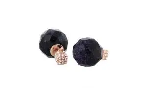Fossil Shimmer Front Back Drop Earrings  SKU:8848605