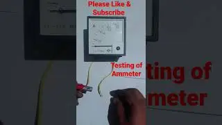 How to test Ammeter by Battery #ammeter #ampere #battery @industrialtechnical#shorts #trending