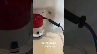 Installing a kayak bilge pump. #kayaking #seakayaking #kayakrepair #kayakadventure #boating #diy