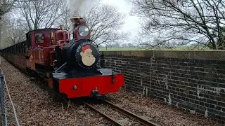 BVR - No.9 'Mark Timothy' departs Brampton loop.