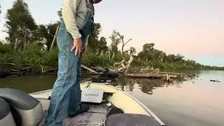 Catfish limb lines on the upper Delaware with my son