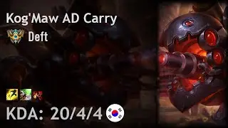 Kog'Maw AD Carry vs Twitch - Deft - KR Challenger Patch 6.17