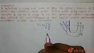 A vertical U-tube has one of the its arms bent at `theta` from the vertical and then filled with a
