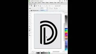 || YouTube Shorts || How To Make D Vector Alphabet Logo Design Idea In CorelDraw #Logodesignidea