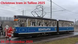 Christmas tram in Tallinn 2025