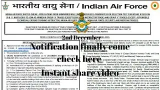 Airforce 2018 Notification finally released see.😍☝😀