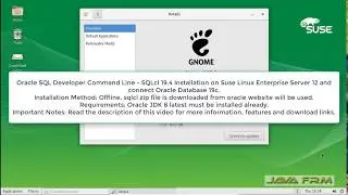 Oracle SQL Developer Command Line - SQLcl 19.4 Installation on Suse Linux Enterprise Server 12