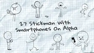 27 Animated Stickmen with Smartphones &ndash; HD Alpha-Channel Overlay Pack