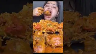 spicy chicken curry with rice eating challenge 🔥🔥🤤😜 #mukbang