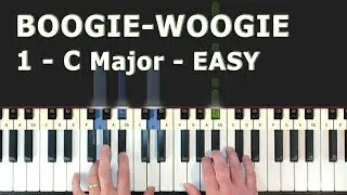 Boogie Woogie in C-Major - EASY  Piano Tutorial - synthesia