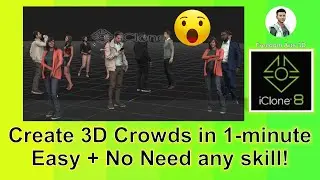 Create 3D Crowds in 1 minute - Easiest Way | iClone 8 Tutorial