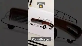 Rolls-Royce 😂 drawing done from comb || #art #drawing #viral