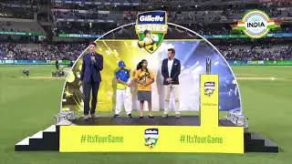 MS DHONI WINS MAN OF THERIES AWARD AUSTRALIA vs INDIA 3rd ODI VIDEO HD (2019)