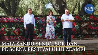Maia Sandu și Nicușor Dan, împreună pe scena Festivalului Zeamei din Sipoteni