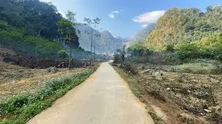 POV Walk Into a Peaceful Hmong Village Beneath the Mountains