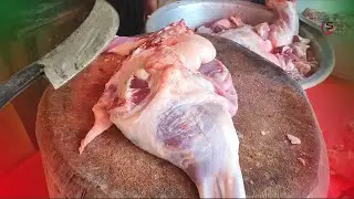 Full Fresh Mutton leg Piece Cutting Skills I Apni Marzi Se Gosht Banvaye @cuttingstore